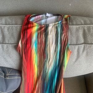 Long multi color dress